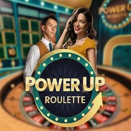 Official Live Casino logo: PowerUP Roulette by Pragmatic Play at Flaksi Casino