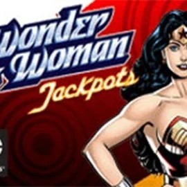Wonder Woman Jackpots online game logo by Amaya on flaksicasinos.fi